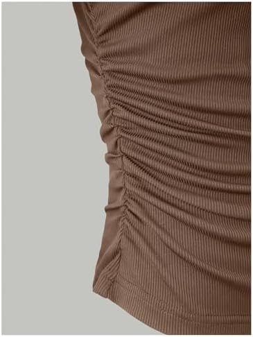OYOANGLE Women's 3 Pack Business Casual Outfits Mock Neck Ribbed Tank Tops
