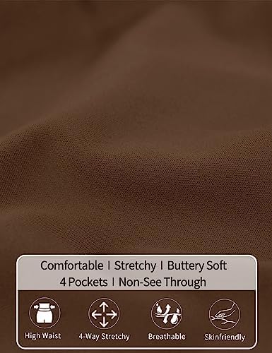 VOOVEEYA Women's Bootcut Leggings - Bootleg Yoga Pants Flare with 4 Pockets