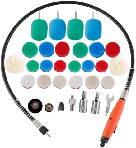 Mini Buffing Polishing Pads, 30Pcs Mini Detail Polisher Pads Use On Rotary Tools, Cordless Electric Drill, Polisher Tool for Tight Area Detailing Polishing, for SPTA Polisher -SP-DP030USA