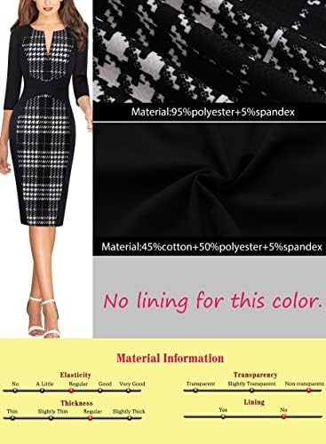 VFSHOW Womens Work Business Office Zipper Up Slim Bodycon Sheath Dress