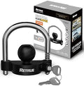 RETRUE Universal Trailer Coupler Lock, Heavy-Duty Hitch Ball Lock, Black