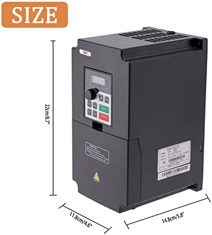 QNK 4KW 5.5HP 220V AC 17A VFD Converter Single to 3 Phase Inverter