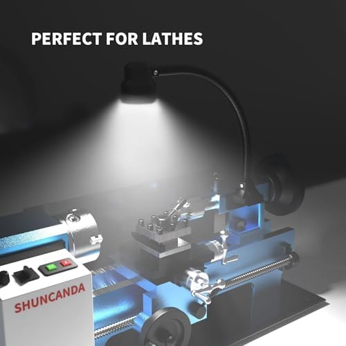 LED Work Light, 20in Flexible Gooseneck Lamp with 35LEDs, 1200 Lumen Machine Light for Lathe CNC illing Drill Press Sewing Machine IndustrialLighting,120V