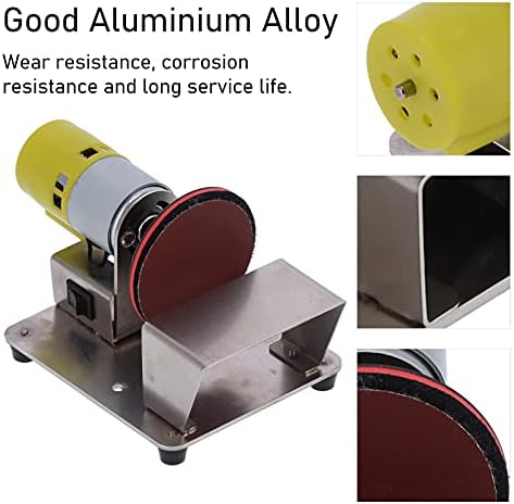 3-Inch Electric Disc Grinder Sander 6000 RPM for Wood Plastic Glass Metal with 20 Sanding Papers