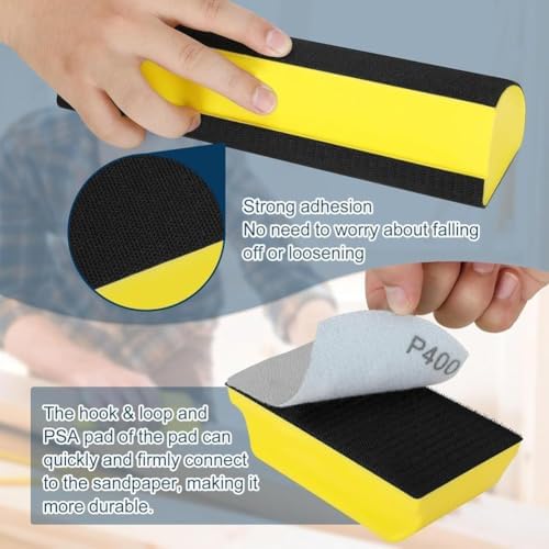 Hand Sanding Block Set 7pcs Auto Body Sanding Block for Woodworking, Automotive Body and Crafts Polishing