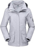CAMEL CROWN Womens Waterproof Ski Jacket 3-in-1 Windbreaker Winter Coat Fleece Inner for Rain Snow Outdoor Hiking