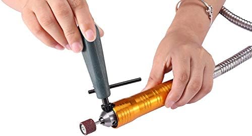 1000W Rotary Tool Flex Shaft Electric Hanging Grinder Carver, Forward and Reverse Rotation, Multi-Function Metalworking Jewelry Repair Kit, Foot Pedal Control, Metal Flexible Shaft, 30000 RPM