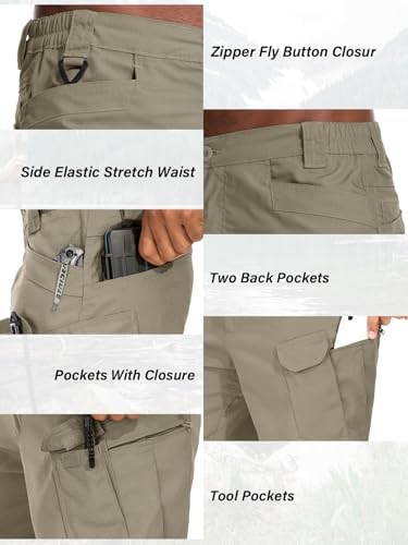 Mens Work Shorts Cargo Tactical Outdoor Wear Resistant Hiking Tool Shorts