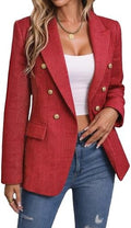 Mina Self 2026 Women's Fall Tweed Blazer Plaid Jacket Business Casual Coat