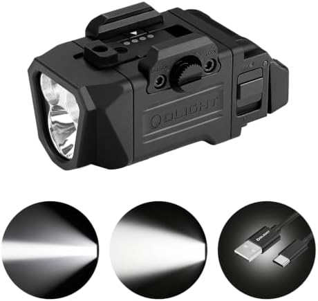 OLIGHT PL X Dual Beams Rechargeable Tactical Rail Mount Flashlight, Black