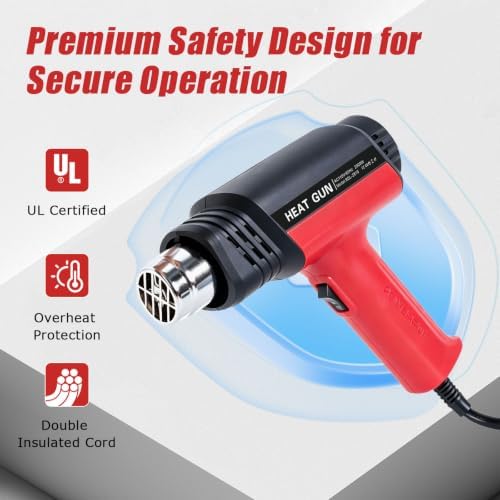 Heat Gun Kit with 460PCS Heat Shrink Solder Seal Wire Connectors, Waterproof Heat Shrink Wire Connectors, 26-10 AWG Heat Shrink Sleeve for Automotive, Marine, Wiring Repair