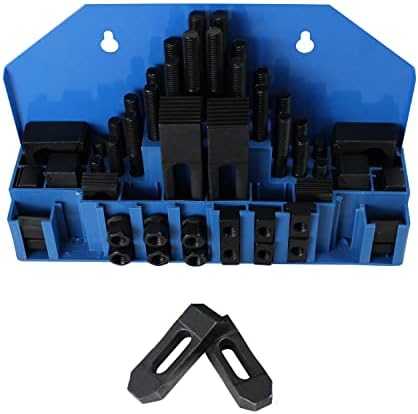 HFS(R) 58PC Hold Down Clamp Clamping Set Kit Bridgeport Mill (9/16" Slot 1/2" Stud) Heat Treated