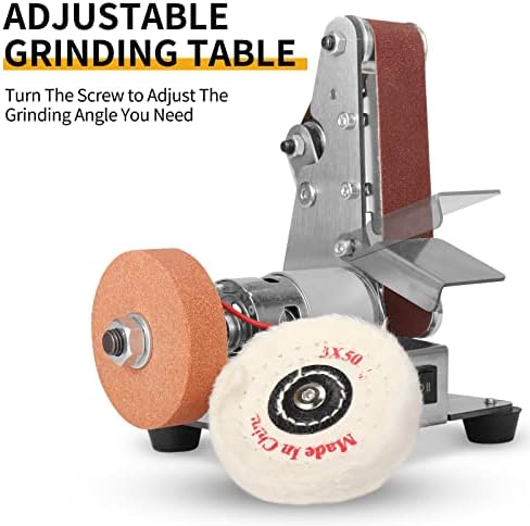 3-in-1 Mini Belt Sander Bench Grinder Polisher Buffer for Jewelry