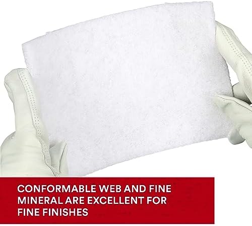 Scotch-Brite Light Cleansing 7445 Hand Pad, SF Grade, 6 in x 9 in, Light Cleaning and Scuffing, For Use on Wax, Paint, Plastic, Metal, Case of 3200