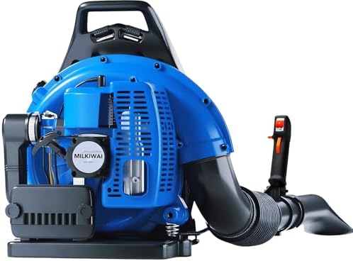 63CC Gas Backpack Leaf Blower, 2-Stroke Engine, 665 CFM, 205 MPH for Lawn Care, Yard Debris & Snow Removal