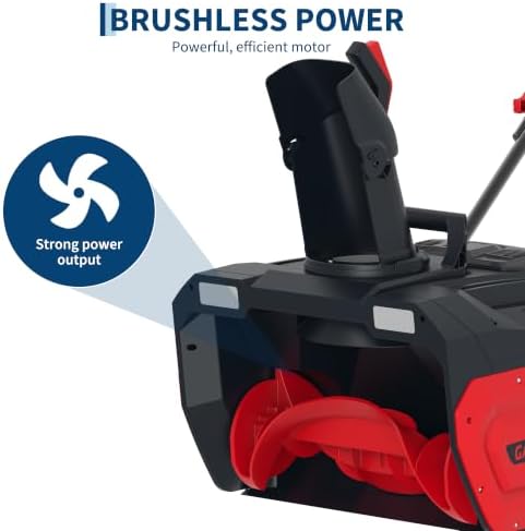 40V Cordless Snow Blower, 21-Inch, 2x5.0Ah Battery & Charger, LED