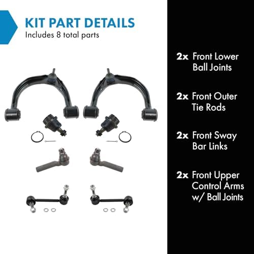 TRQ Front Steering & Suspension Kit Ball Joint Control Arm with Ball Joint