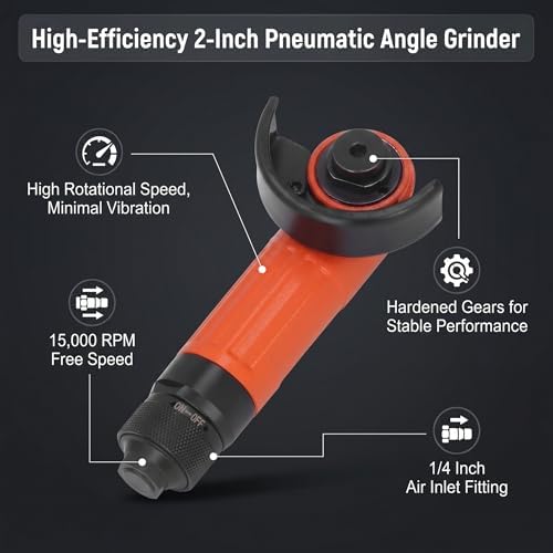 2in Air Angle Grinder, 15000rpm Stainless Steel