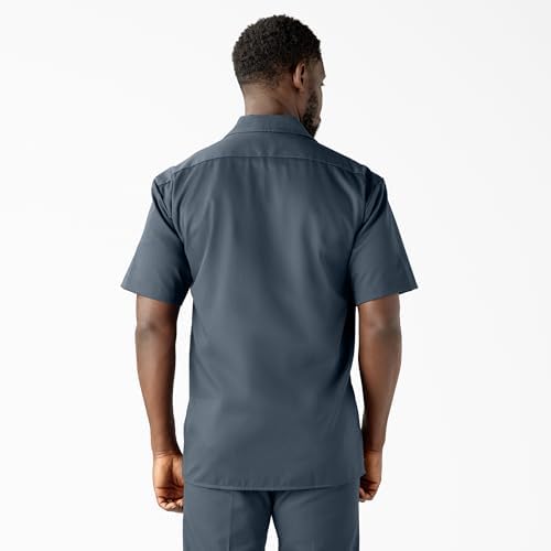 Dickies Men’s Short Sleeve Work Shirt – Durable Twill Button Down Shirts for Men, Lightweight Uniform for Daily Wear
