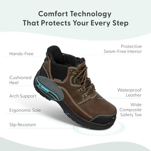 Orthofeet Quartz Orthopedic Women Slip on Work Boots