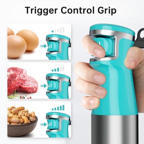 Turelar Immersion Blender Handheld 5 in 1 Hand Blender Set 1100W Heavy Duty