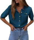 PRETTYGARDEN Women's Summer Casual Button Down Shirts