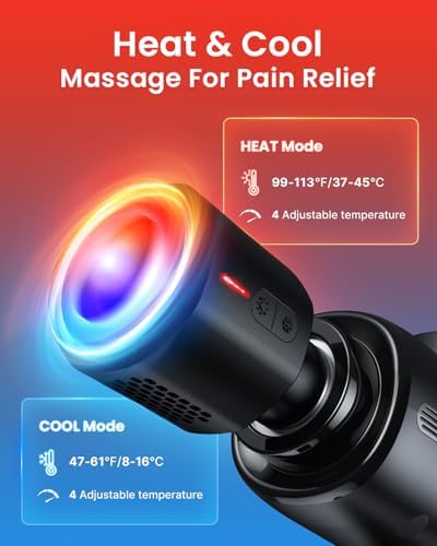 RENPHO Active Thermacool Massage Gun Deep Tissue with Heat and Cold Head