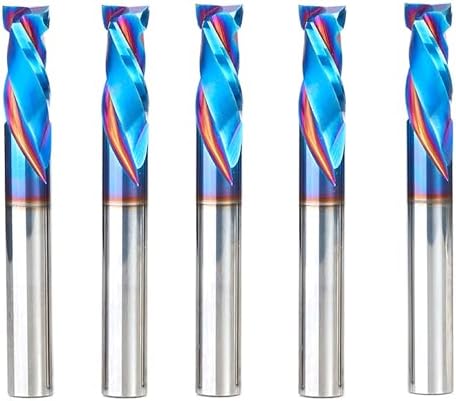 Amana Tool Spektra Extreme Tool Life Coated CNC Compression Spiral Router Bit, 46171-K-5 5 Pack, 3/8 D x 7/8 CH x 3/8 Shk x 3 Inch L 2 Flute