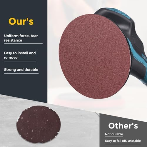 HARFINGTON 30 Pcs 7 Inch Sanding Discs 100 Grit Red Aluminum Oxide