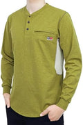 BOCOMAL FR Shirts for Summer Breathable Vented Mesh Flame Resistant Henley