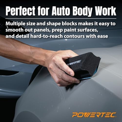 POWERTEC 7-Piece PSA Sanding Block Kit, PE Foam (72560)
