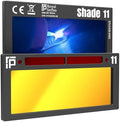 The King Single 2.0 | Shade 11 Gold Auto Darkening Welding Lens | 20A TIG Rating - No Flashing | 2" X 4.25" X 0.2" | Gold Welding Lens - Blue Puddle | Ridge Products Royal Series 2.0