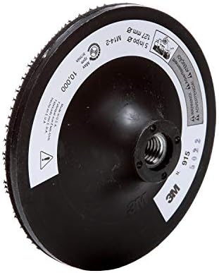3M Disc Pad Holder, 915, 5 in x 1/8 in x 3/8 in M14-2.0 Internal