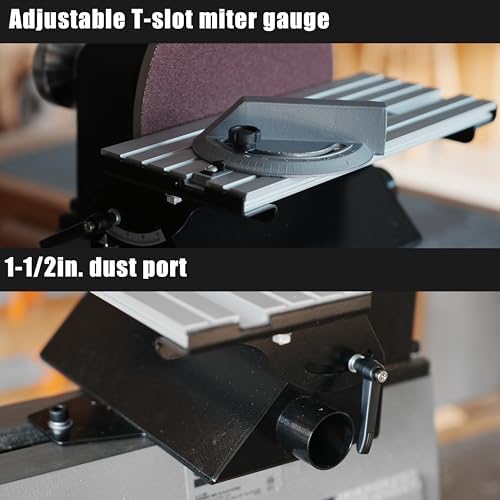 Lathe Mounted Disc Sander for 14 inch and 16 inch Woodtuning Lathe with Thread 1"X8TPI, Sanding Accessory, 9 inch Disc Sander.
