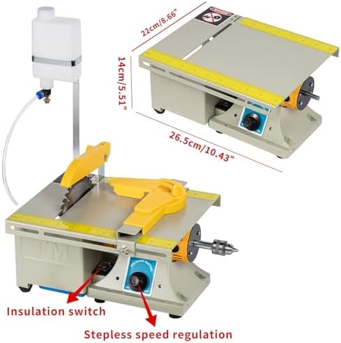 Lapidary Wet Saw with 100 cm Flexible Shaft 110V for Rock Cutting