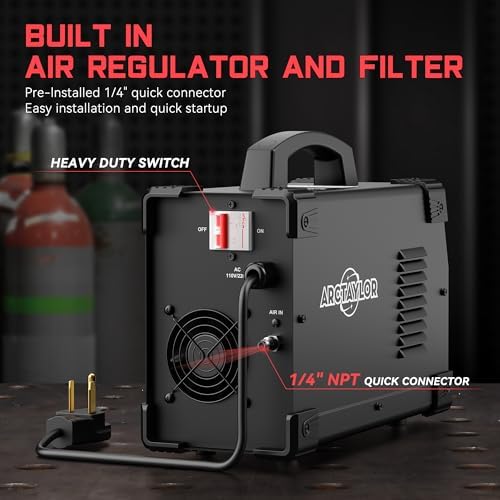 75Amps Plasma Cutter, Non-Touch Pilot Arc Plasma Cutter Machine,110/220V Dual Voltage IGBT Inverter, Air Sensor Technology, Large Digital Display Plasma Cutters CUT75P