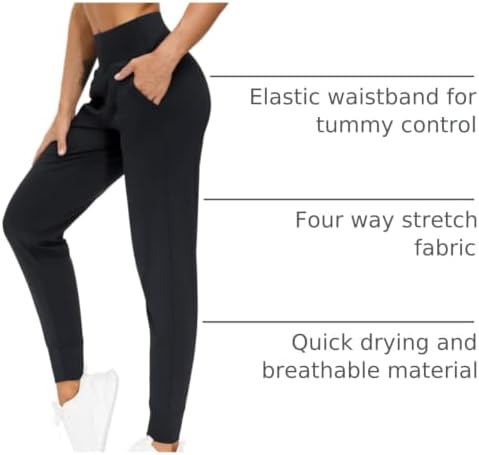 THE GYM PEOPLE Women's Workout Joggers Pants Lightweight Lounge Leggings