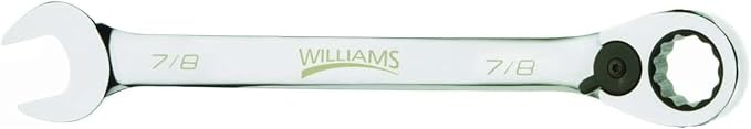 Williams 1228RC Ratcheting Combination Wrench, 12 Point, 7/8-Inch