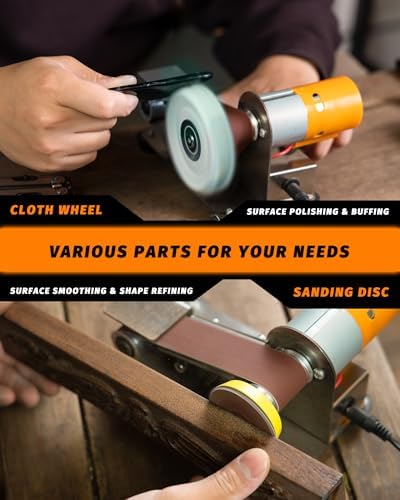 Mini Belt Sander, Electric Small Sander Knife Sharpener, 6.7"x6.9"x4.9"