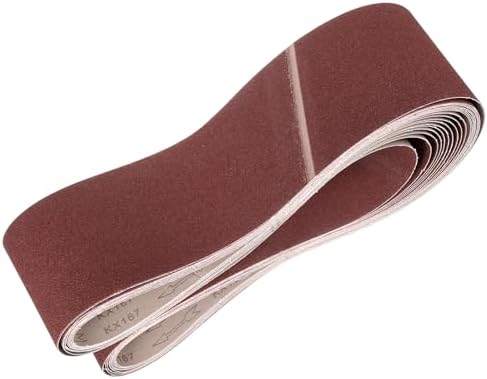 HARFINGTON 6 x 89 Inch Sanding Belts, 10 Pcs 100 Grits Aluminum Oxide