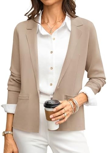 GRACE KARIN Womens Sweater Blazer Jackets Business Casual Work Cardigan