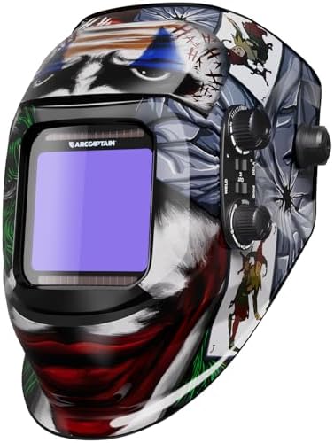ARCCAPTAIN Auto Darkening Welding Helmet, 3.94"X3.66" Large Viewing Screen