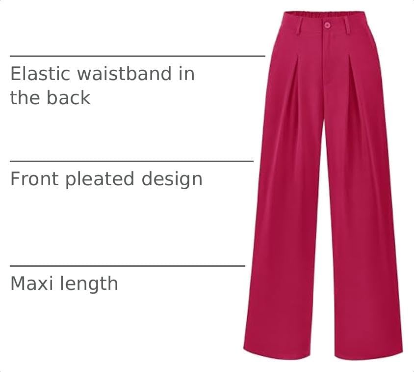 BTFBM Fall High Waisted Business Casual Palazzo Pants for Women Dressy 2026