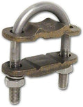 Morris 91756 Copper Ground Clamp, U Bolt, 2 Conductor, 1-1/2-inch Pipe, No. 4-250 MCM, 3-1/4-inch x 4-inch