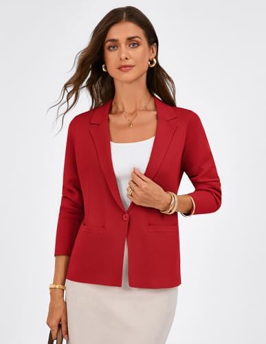 GRACE KARIN Womens Sweater Blazer Jackets Business Casual Work Cardigan