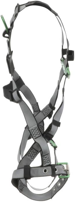 MSA V-FIT Standard Safety Harness - Polyester & Nano-Technology Treated Web Full Body Harness Back, Shoulder Padding, Gray