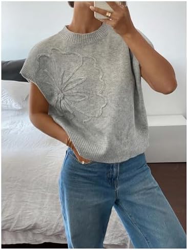 SOLY HUX Women's Short Sleeve Business Casual Sweater