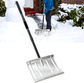 Snow Shovel, Aluminum Portable Snow Pusher Shovel Heavy Duty Metal Snow Shovel for Driveway Car Home Garage