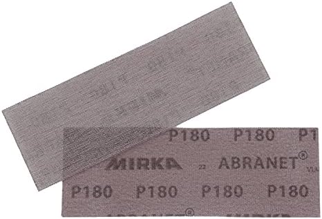 Mirka Abranet Abrasive Sheets 3x9 Inch Hook & Loop P180 50 Pack