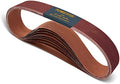 POWERTEC 2x42 Aluminum Oxide Sanding Belts, 10PK, 60 Grit 2 x 42 Sanding Belts for 2x42 Belt Sander, Grinder, Belt and Disc Sander, Knife Making, Woodworking, Metal Working (424206A)